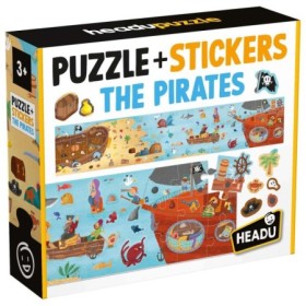 Puzzle Pirati cu peste 200 de stickere ce se pot repozitiona